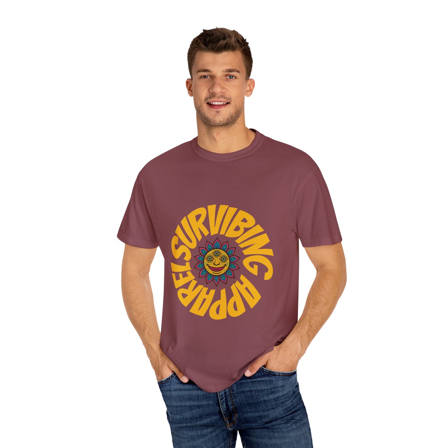 Colorful lotus Sun Graphic Tee