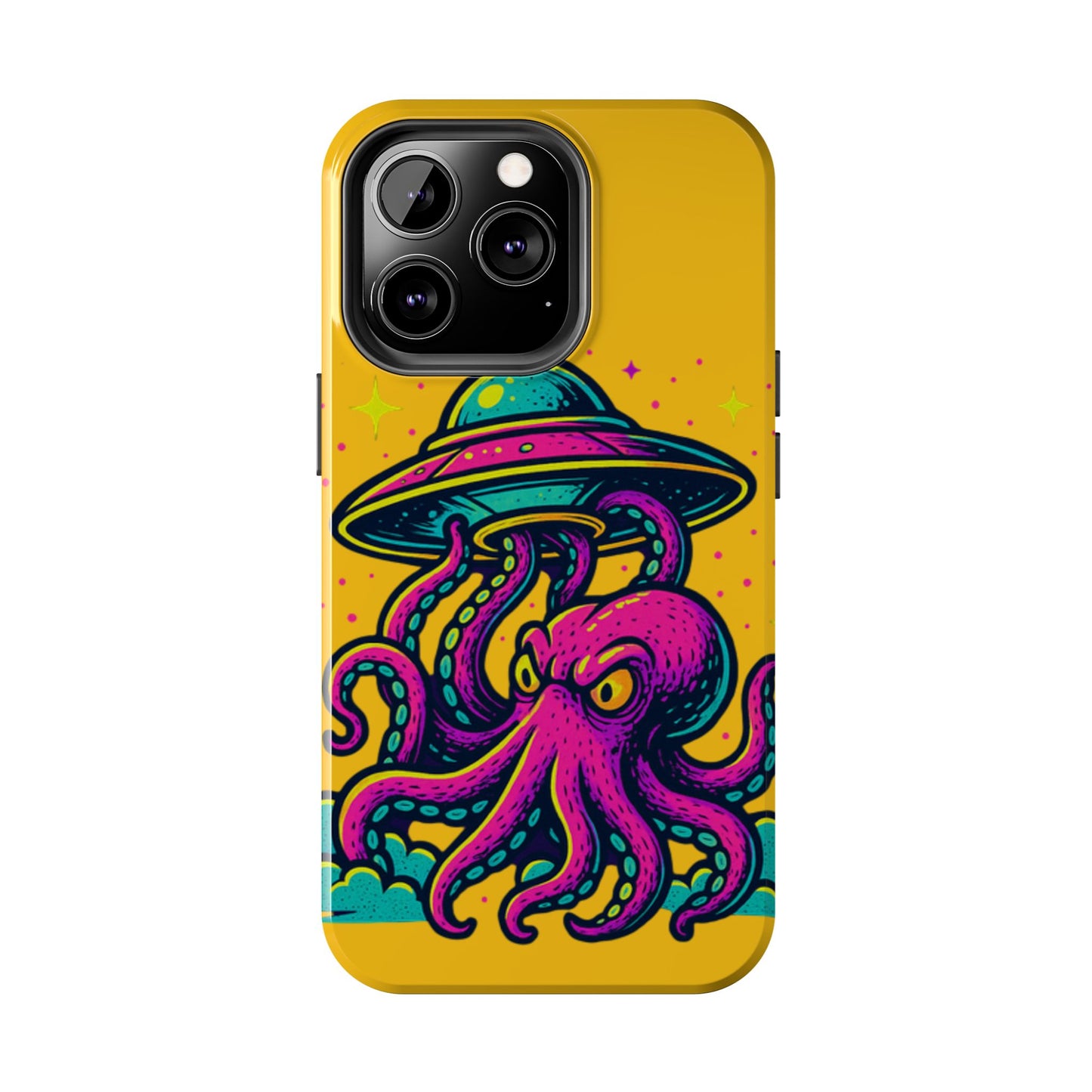 kraken Phone Case | Unique Yellow Design for Alien Lovers