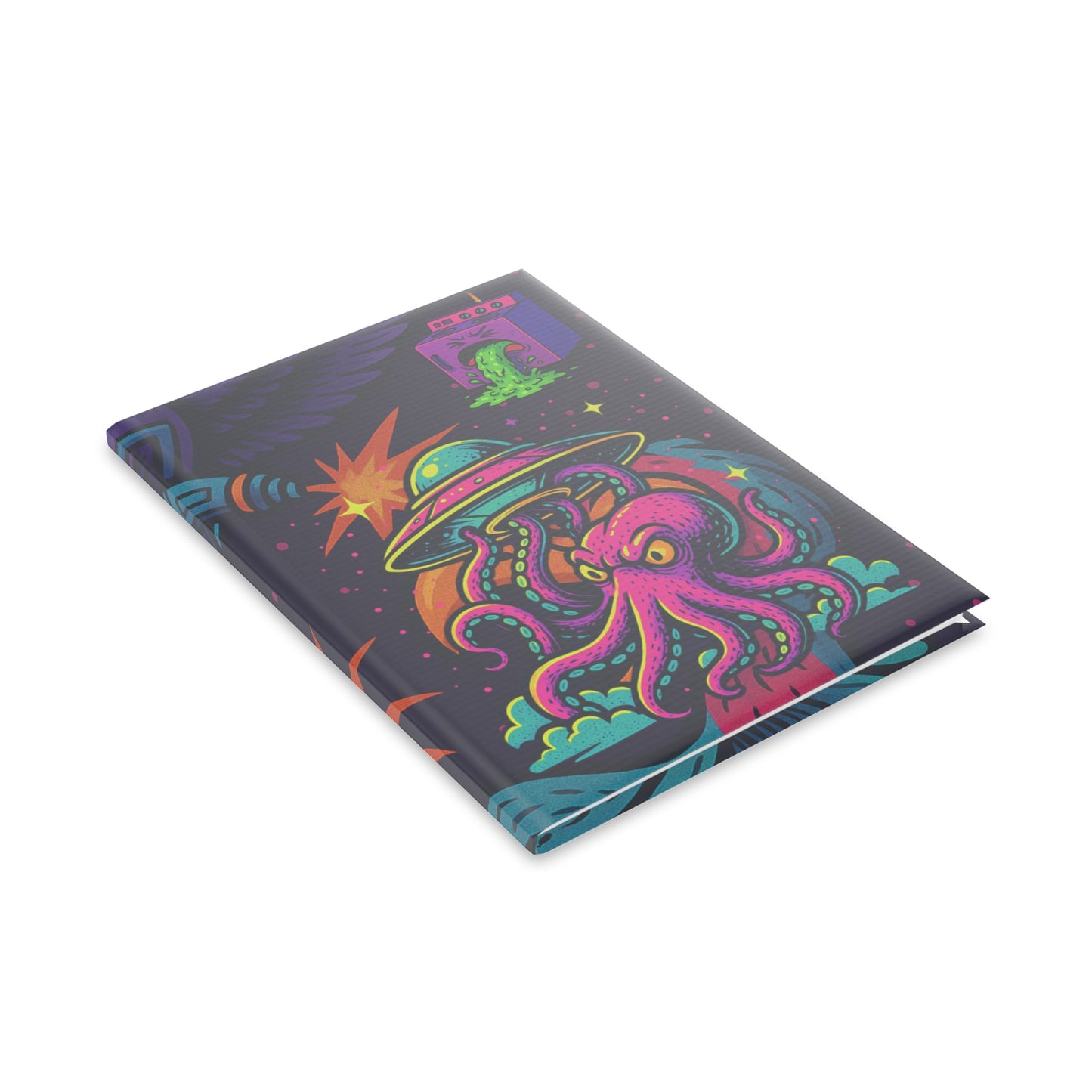 Cosmic Creature Hardcover Notebook | Quirky Alien & Octopus Design | Perfect for Creatives