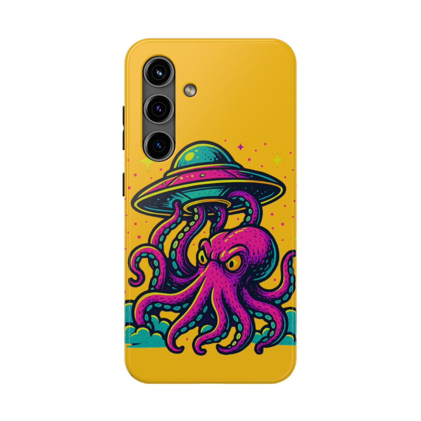 kraken Phone Case | Unique Yellow Design for Alien Lovers