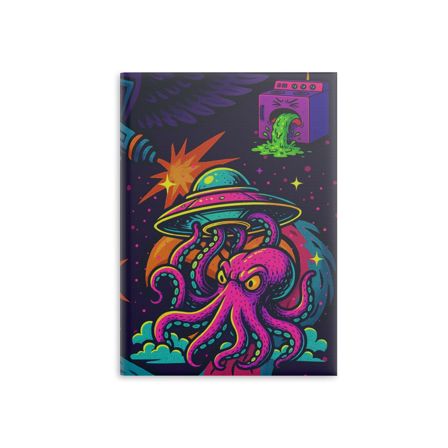 Cosmic Creature Hardcover Notebook | Quirky Alien & Octopus Design | Perfect for Creatives