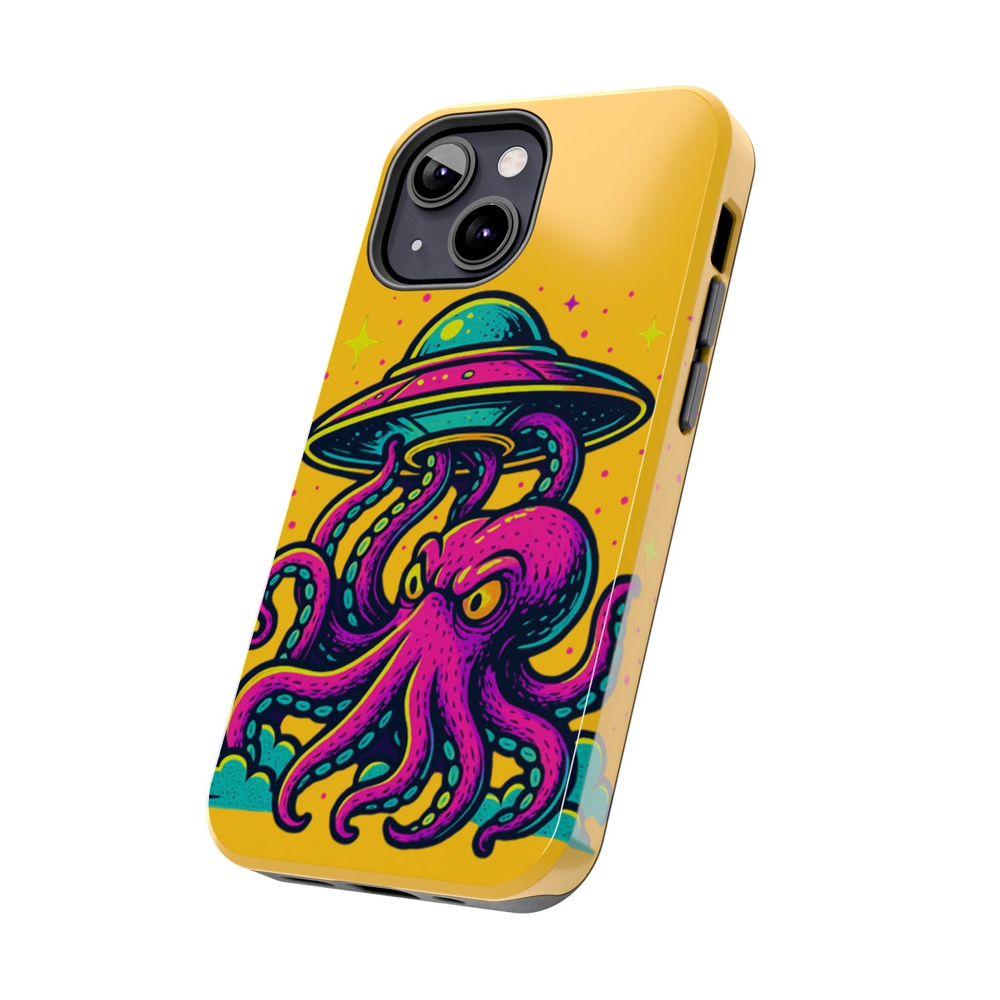 kraken Phone Case | Unique Yellow Design for Alien Lovers