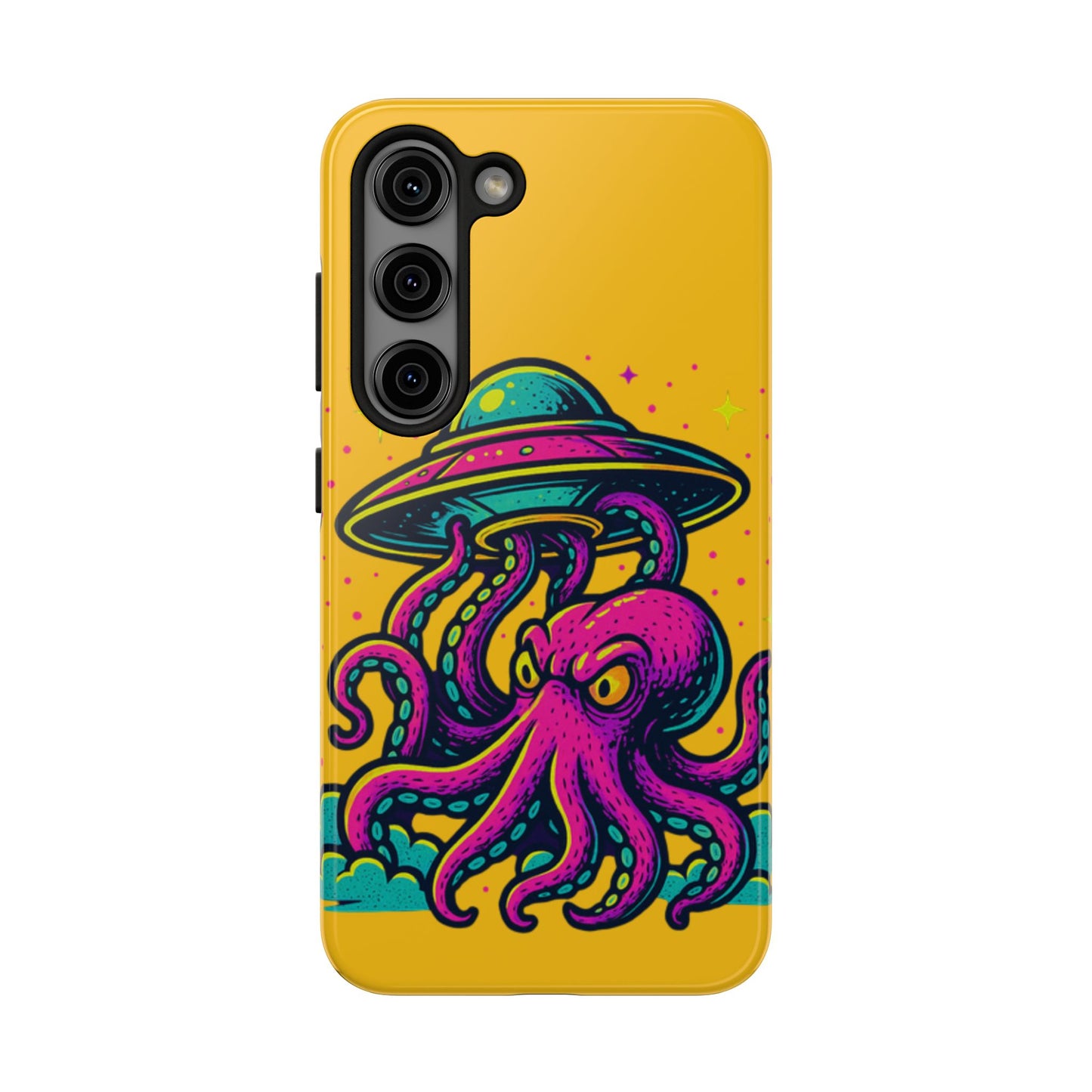 kraken Phone Case | Unique Yellow Design for Alien Lovers