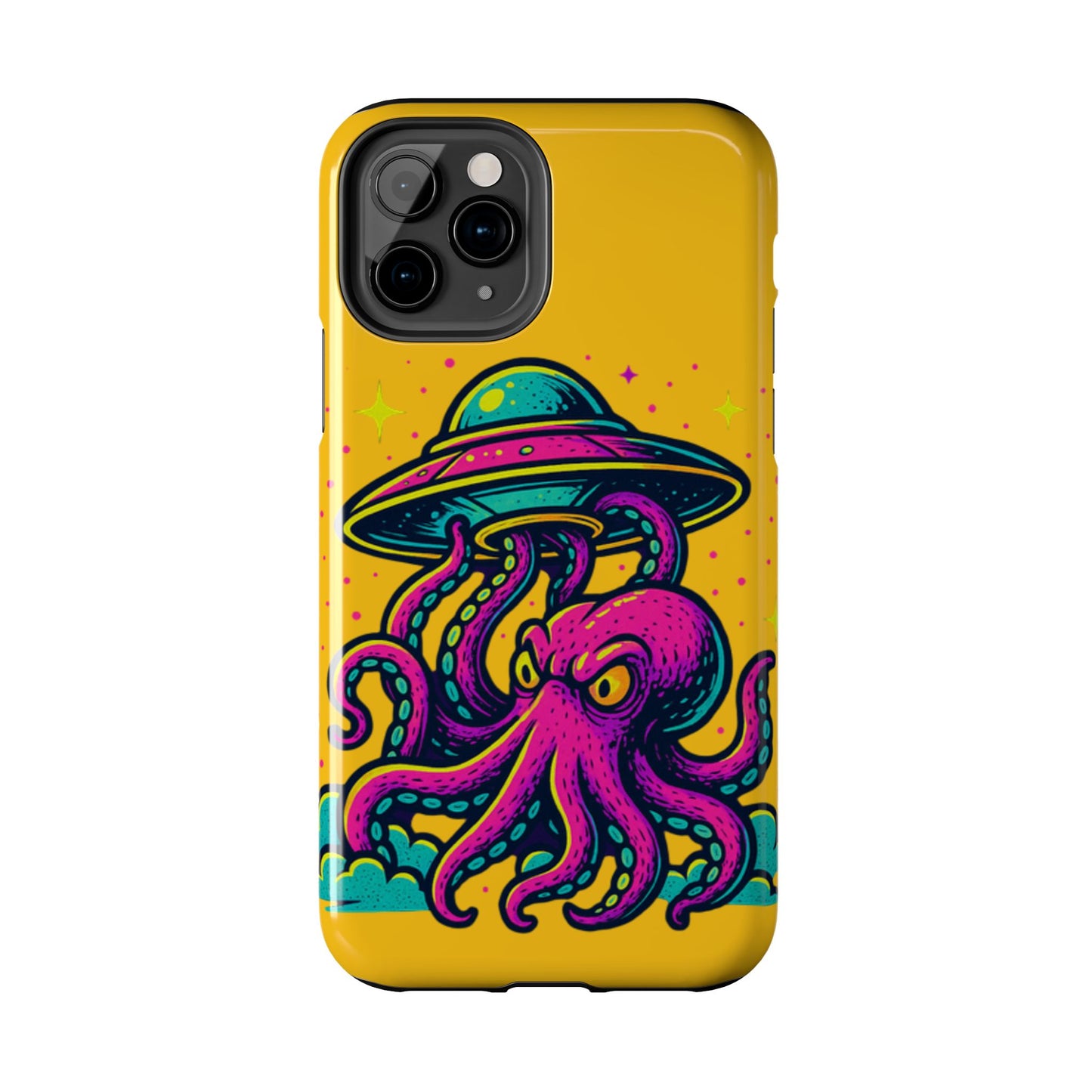 kraken Phone Case | Unique Yellow Design for Alien Lovers
