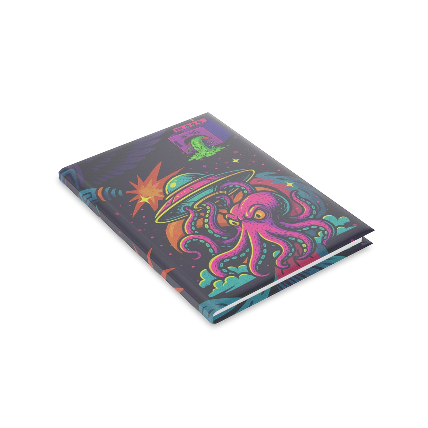 Cosmic Creature Hardcover Notebook | Quirky Alien & Octopus Design | Perfect for Creatives