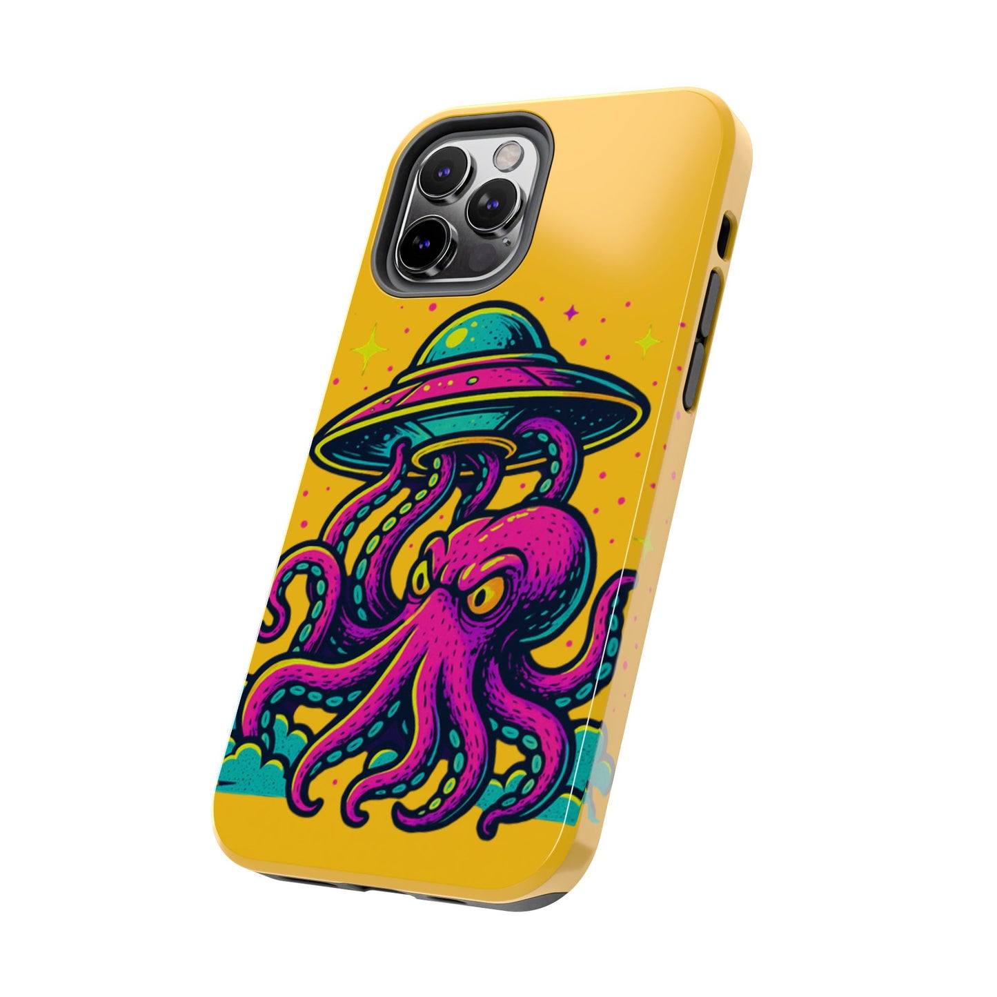 kraken Phone Case | Unique Yellow Design for Alien Lovers