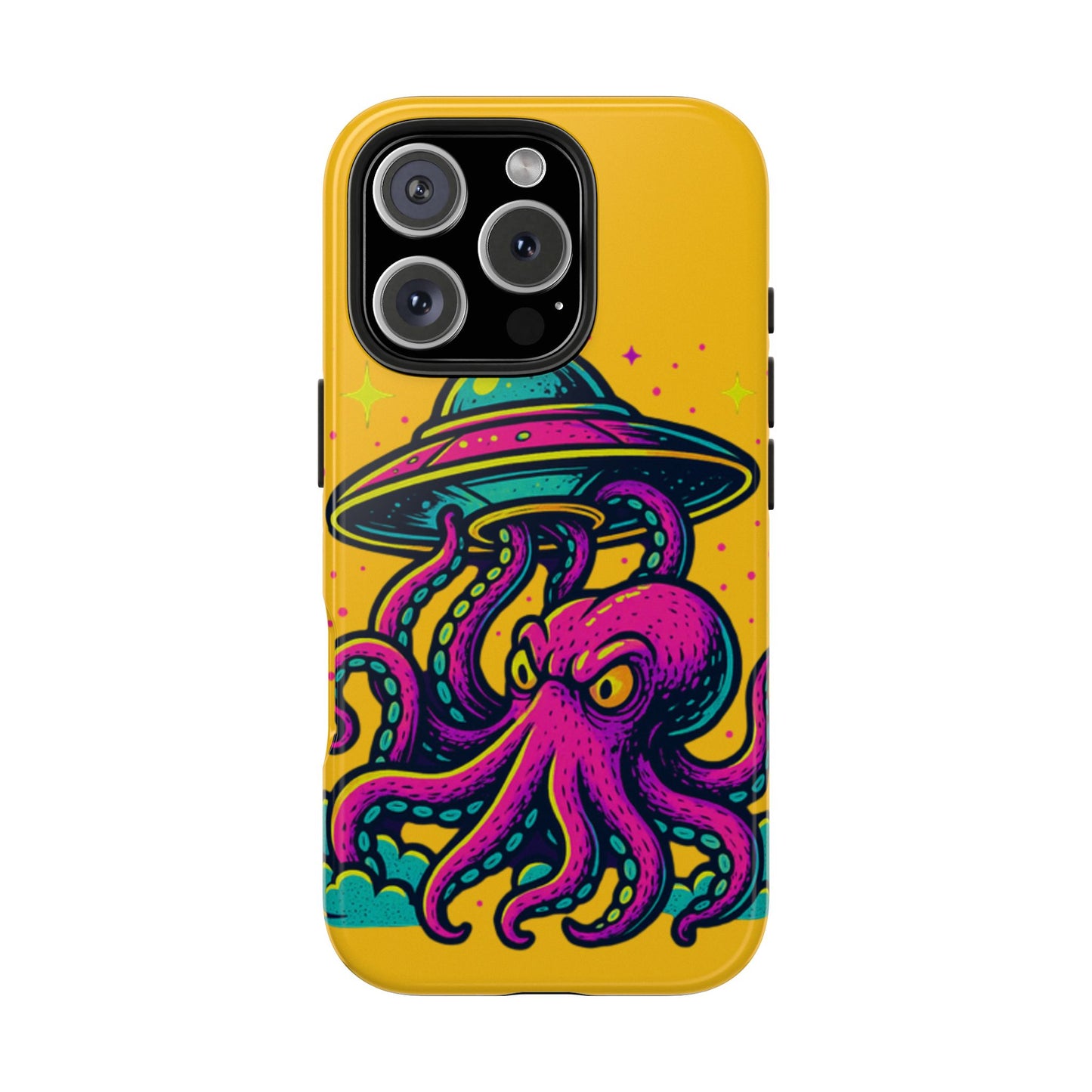 kraken Phone Case | Unique Yellow Design for Alien Lovers