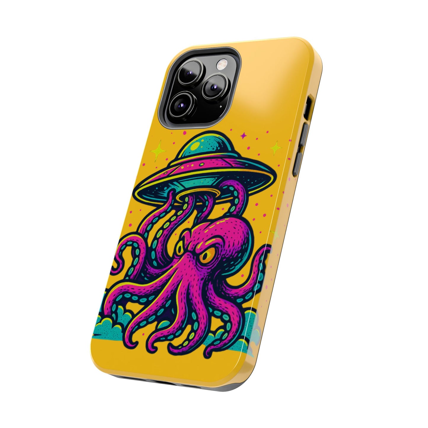 kraken Phone Case | Unique Yellow Design for Alien Lovers
