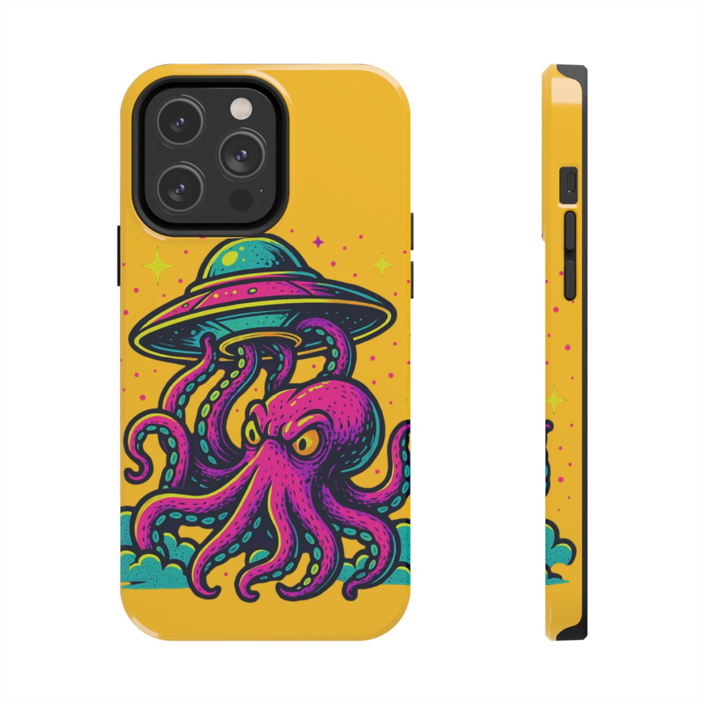 kraken Phone Case | Unique Yellow Design for Alien Lovers