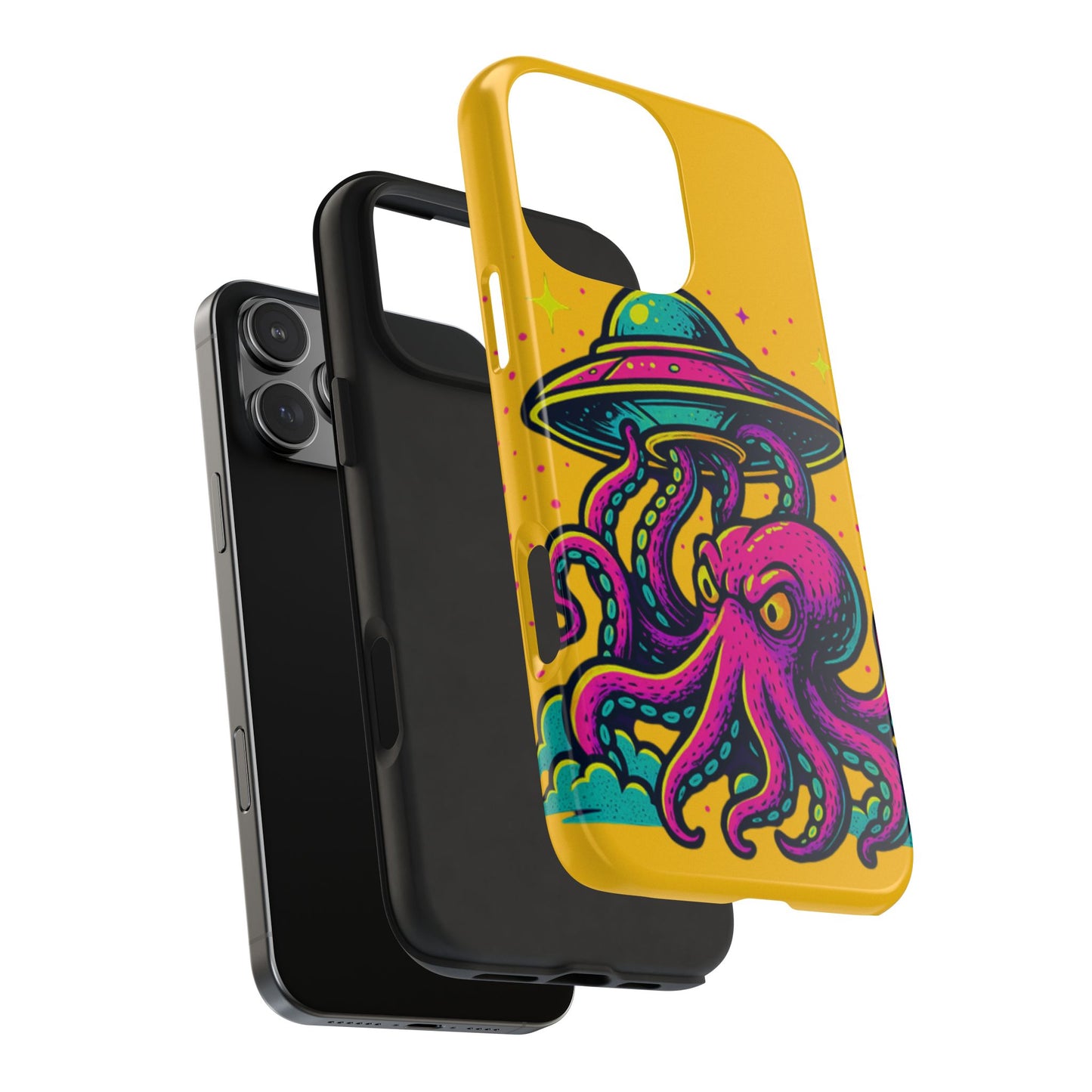 kraken Phone Case | Unique Yellow Design for Alien Lovers
