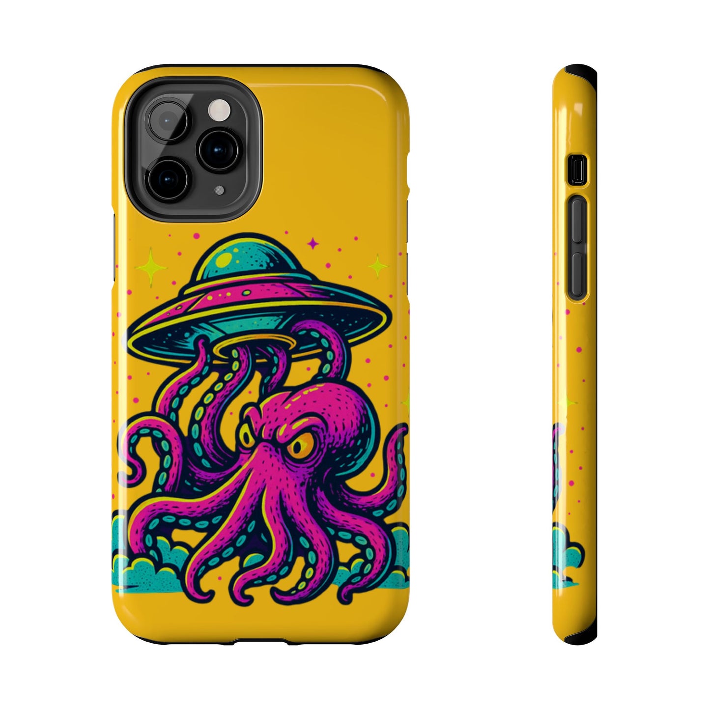 kraken Phone Case | Unique Yellow Design for Alien Lovers