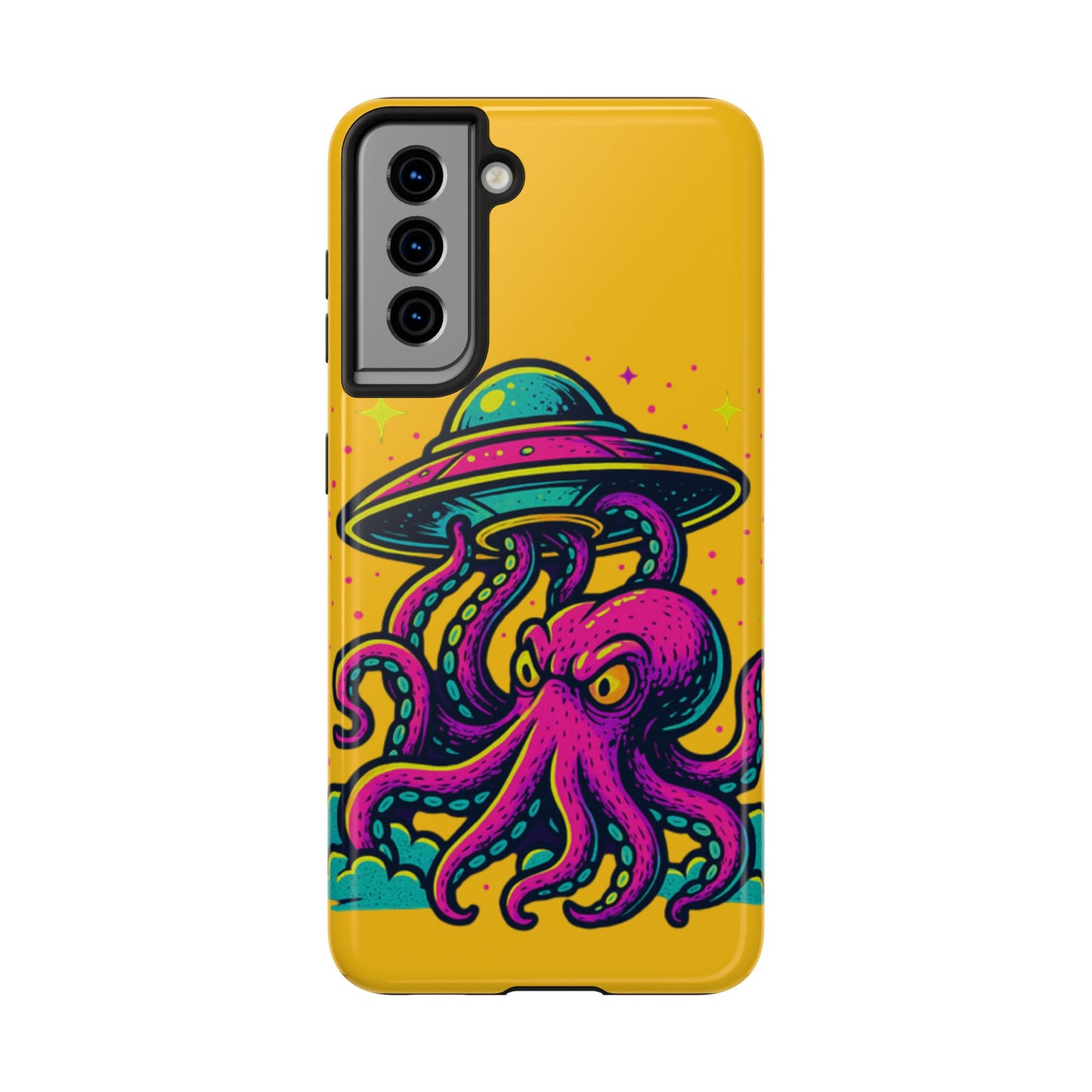 kraken Phone Case | Unique Yellow Design for Alien Lovers