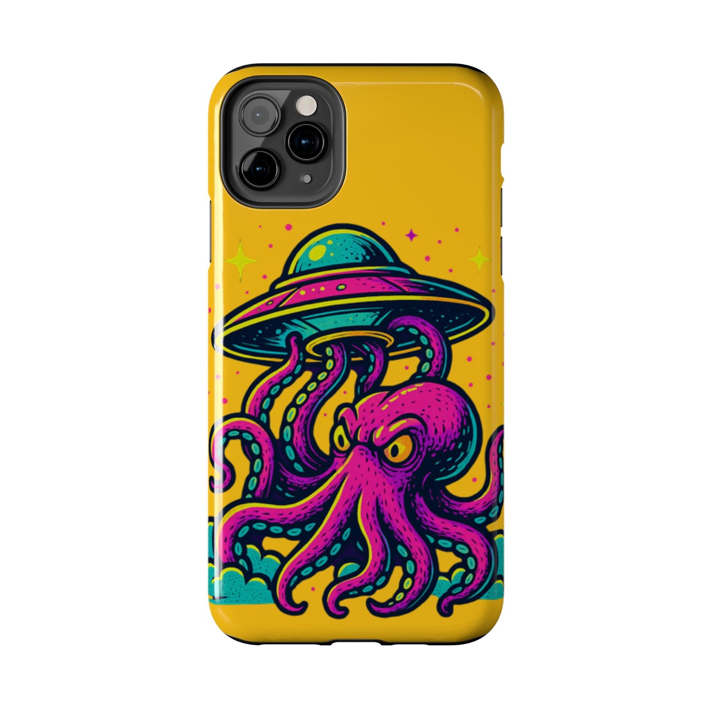 kraken Phone Case | Unique Yellow Design for Alien Lovers