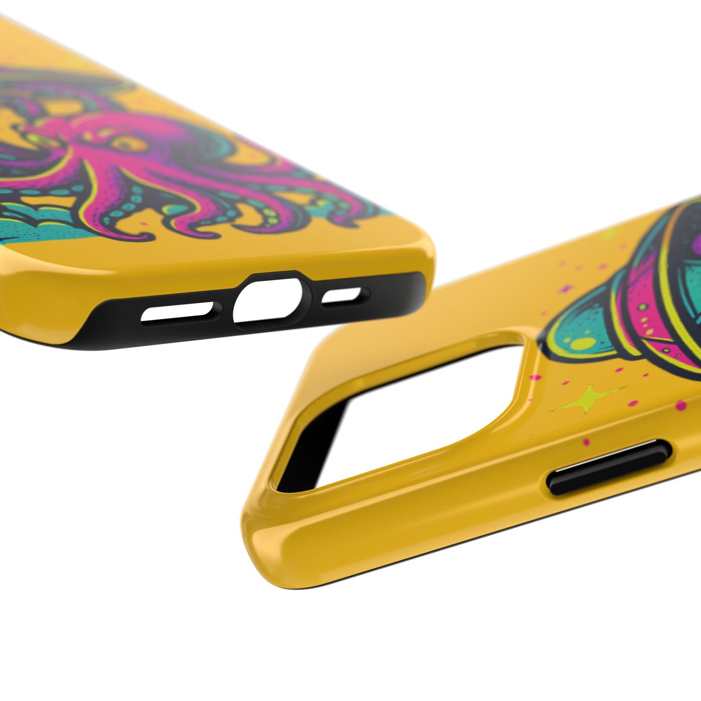 kraken Phone Case | Unique Yellow Design for Alien Lovers