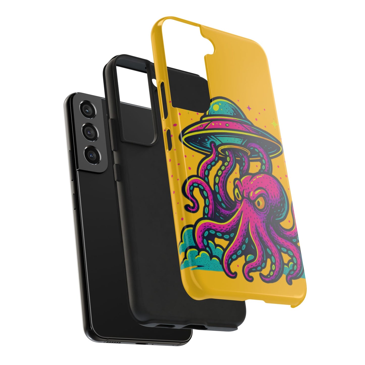 kraken Phone Case | Unique Yellow Design for Alien Lovers
