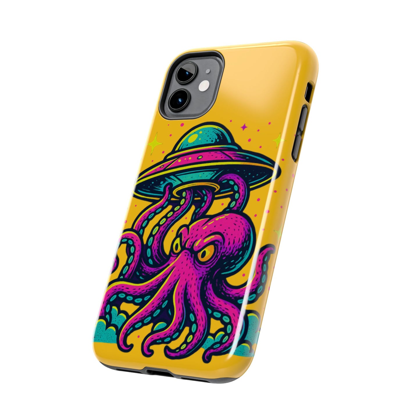kraken Phone Case | Unique Yellow Design for Alien Lovers