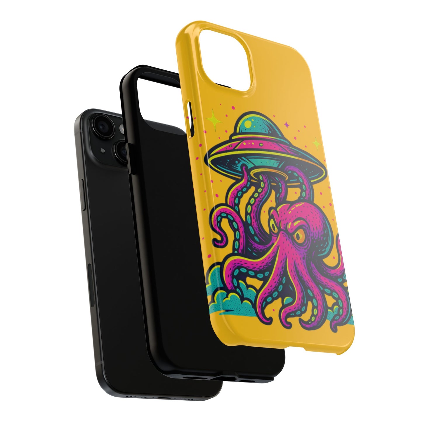 kraken Phone Case | Unique Yellow Design for Alien Lovers