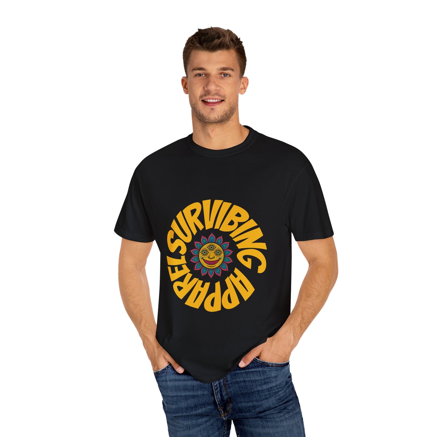 Colorful lotus Sun Graphic Tee