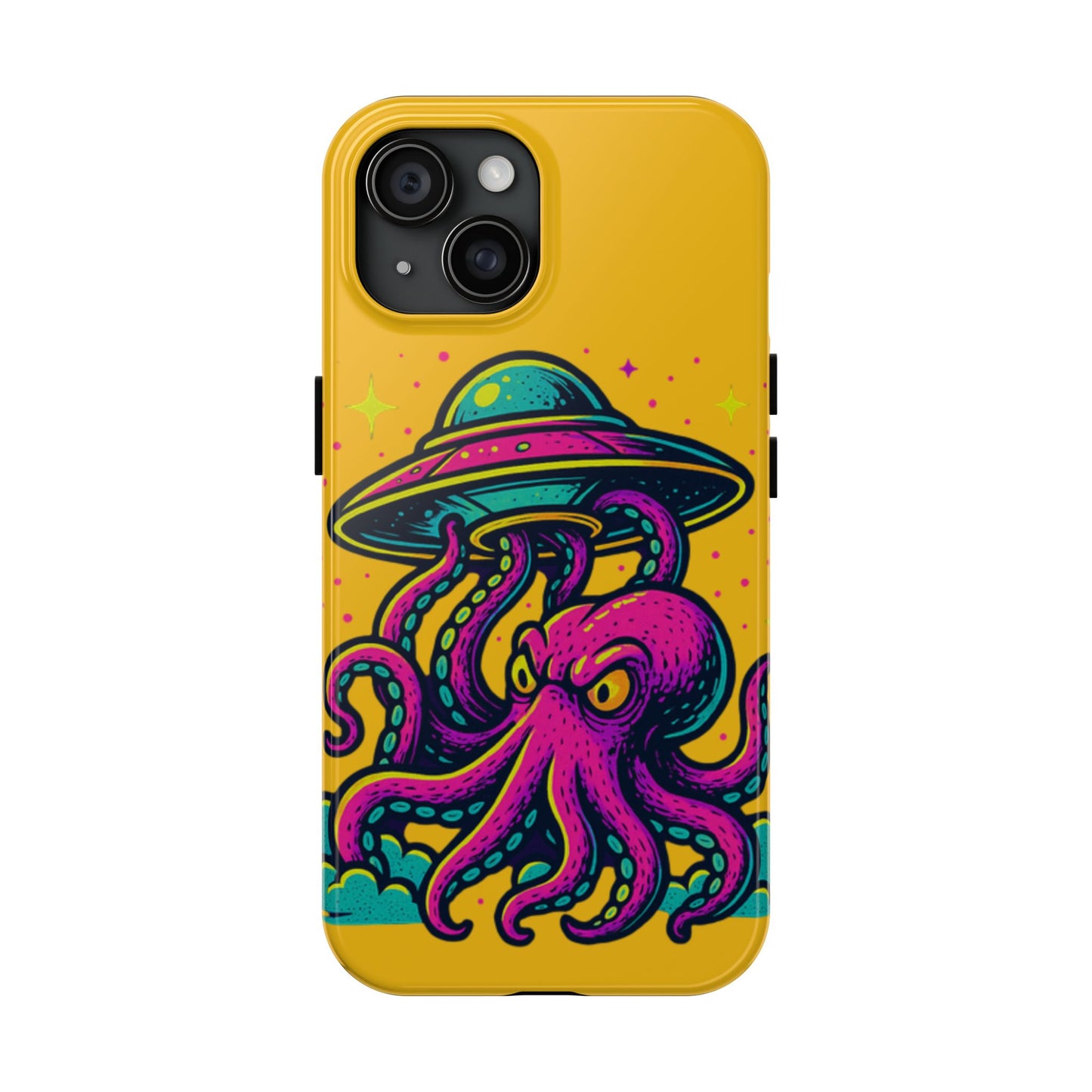 kraken Phone Case | Unique Yellow Design for Alien Lovers