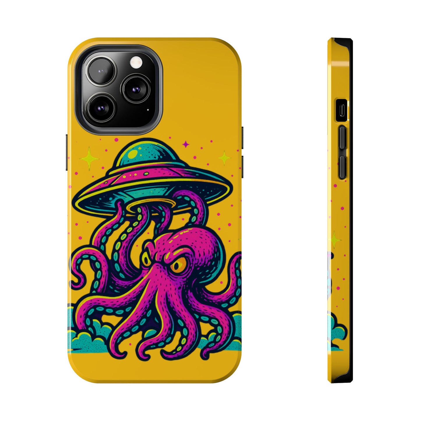 kraken Phone Case | Unique Yellow Design for Alien Lovers