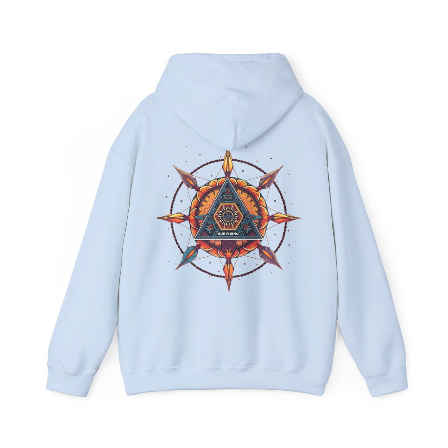 Surviving Compass Unisex Heavy Blend Hooded Sweatshirt - Cozy Spiritual Apparel
