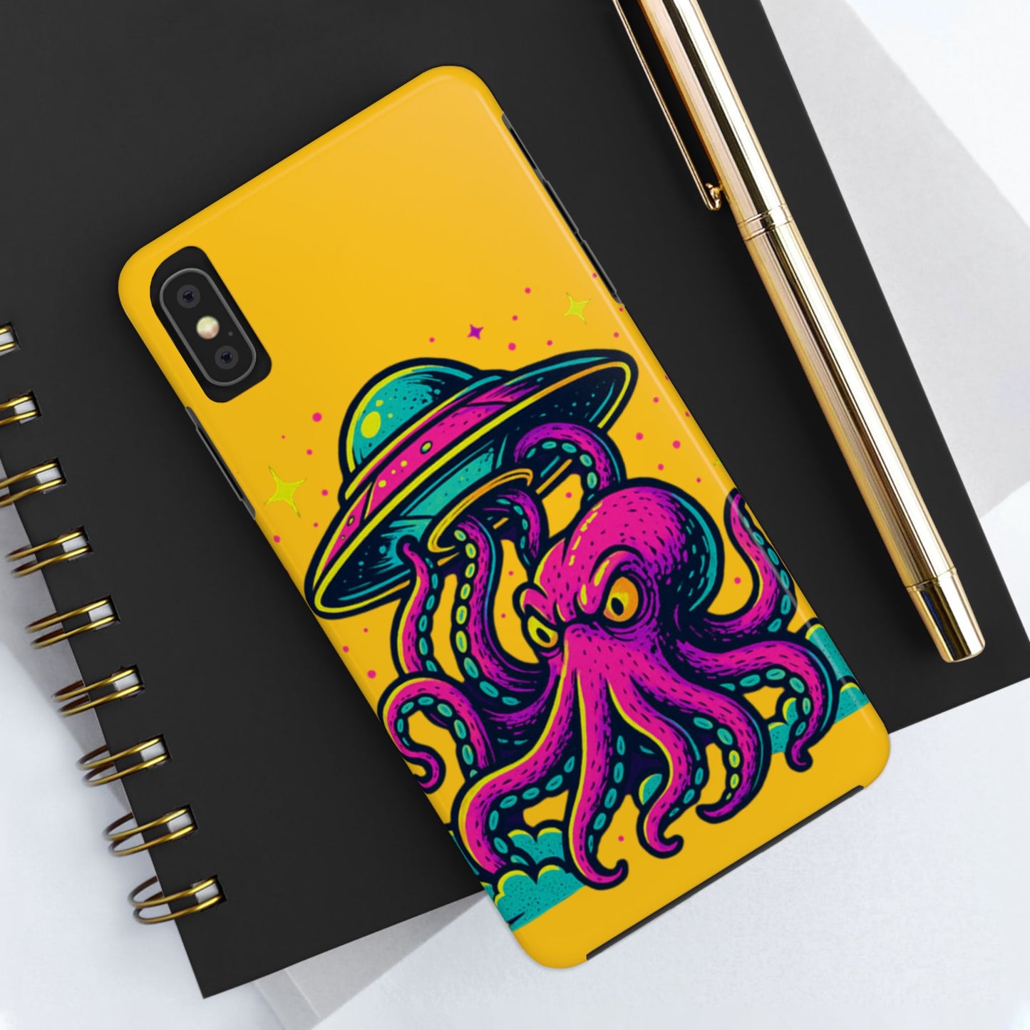kraken Phone Case | Unique Yellow Design for Alien Lovers