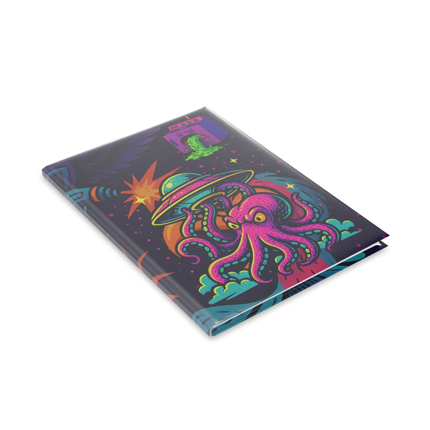Cosmic Creature Hardcover Notebook | Quirky Alien & Octopus Design | Perfect for Creatives
