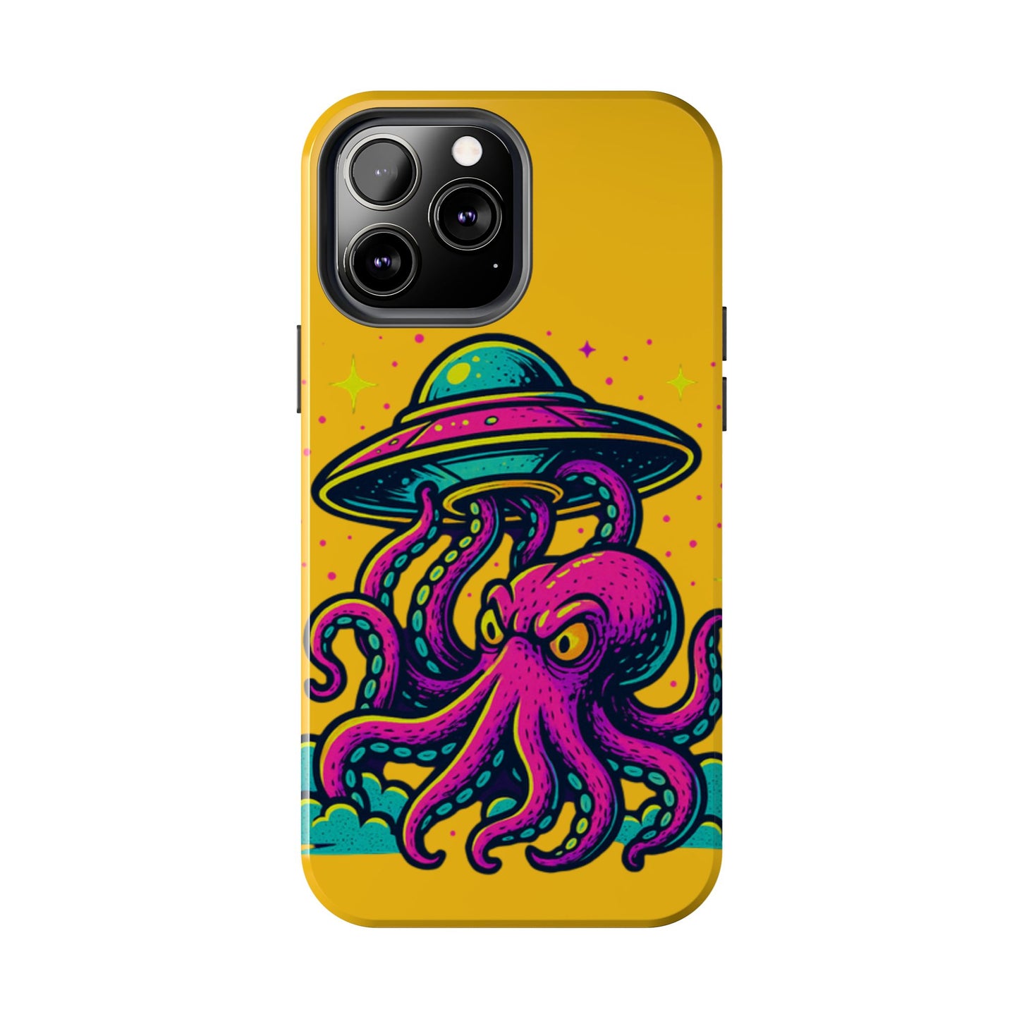 kraken Phone Case | Unique Yellow Design for Alien Lovers