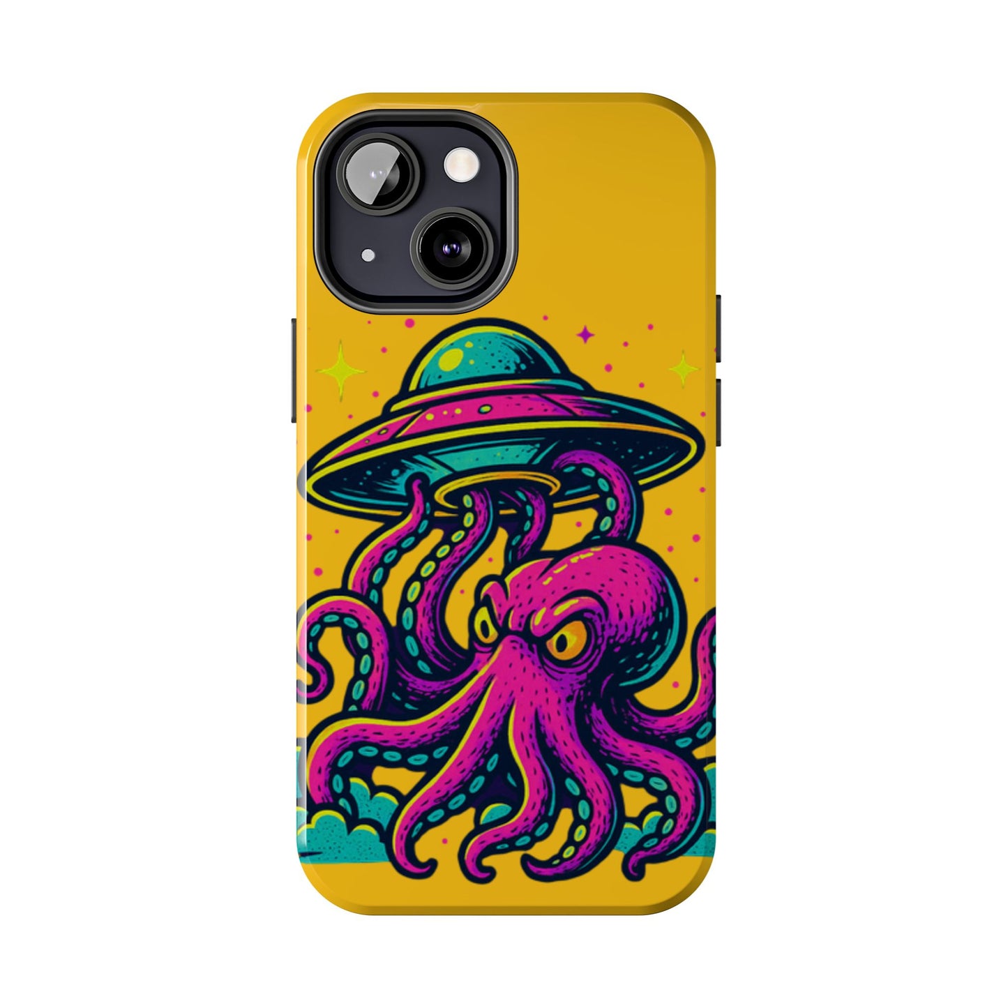 kraken Phone Case | Unique Yellow Design for Alien Lovers