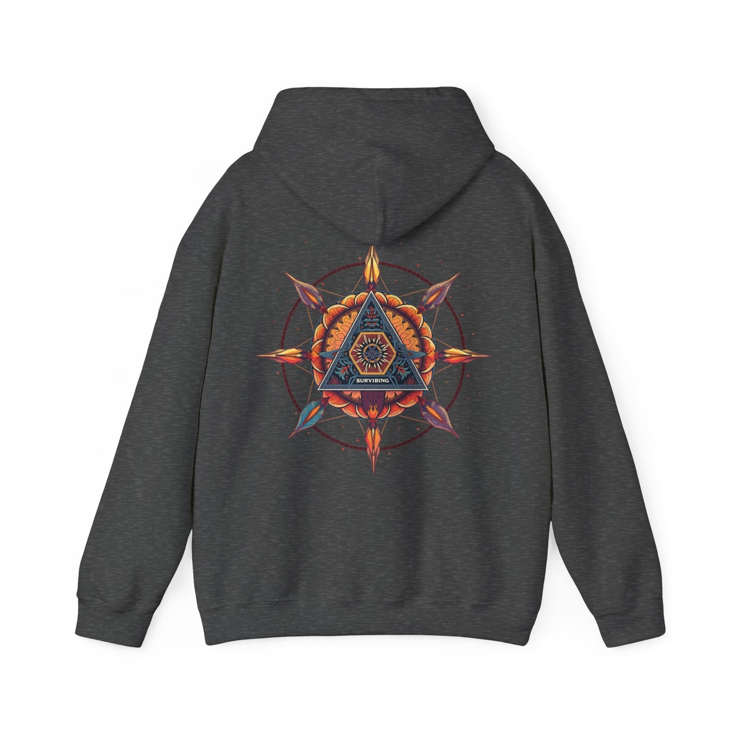 Surviving Compass Unisex Heavy Blend Hooded Sweatshirt - Cozy Spiritual Apparel