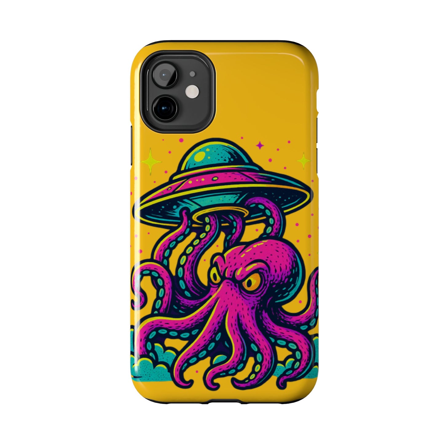 kraken Phone Case | Unique Yellow Design for Alien Lovers