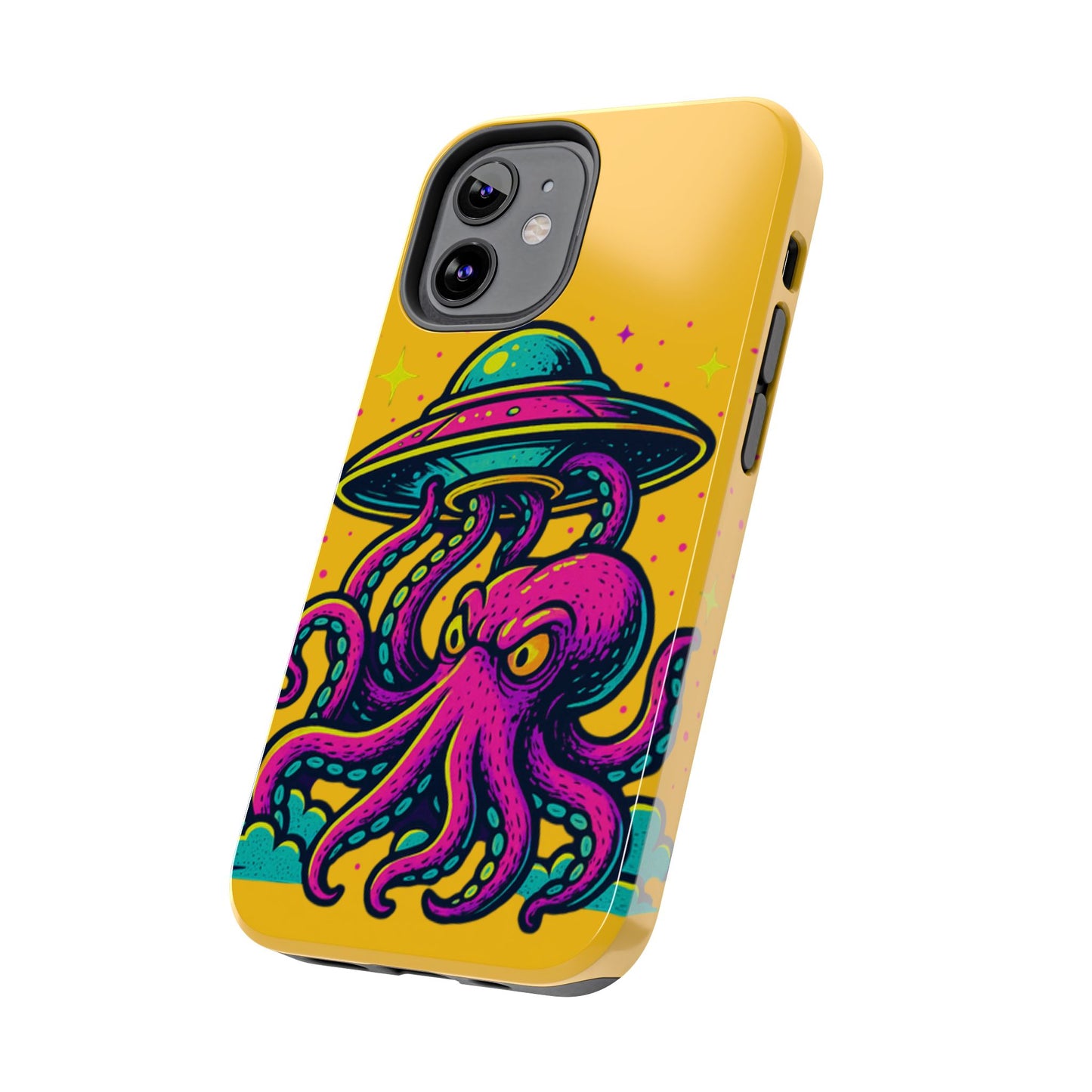 kraken Phone Case | Unique Yellow Design for Alien Lovers