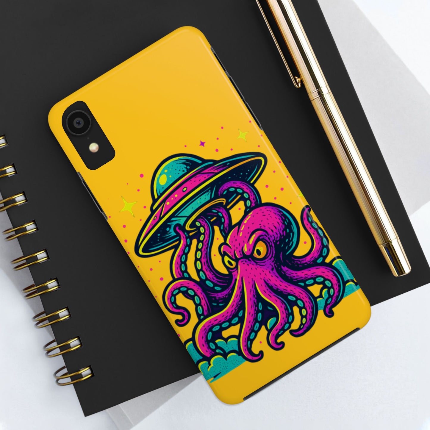 kraken Phone Case | Unique Yellow Design for Alien Lovers