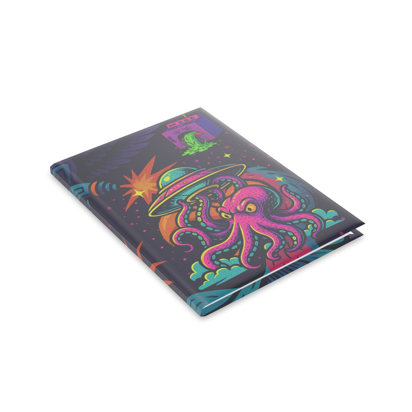 Cosmic Creature Hardcover Notebook | Quirky Alien & Octopus Design | Perfect for Creatives