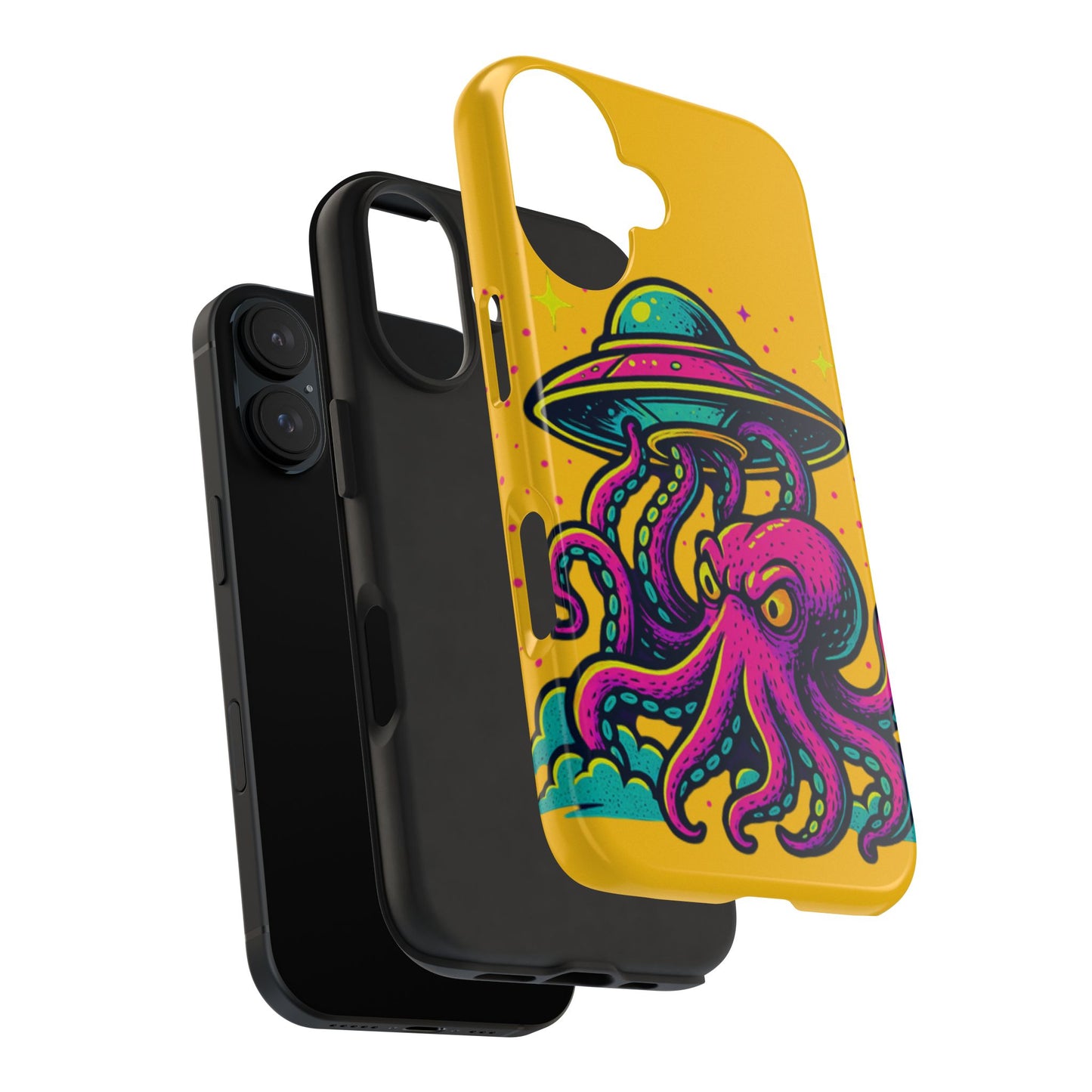 kraken Phone Case | Unique Yellow Design for Alien Lovers