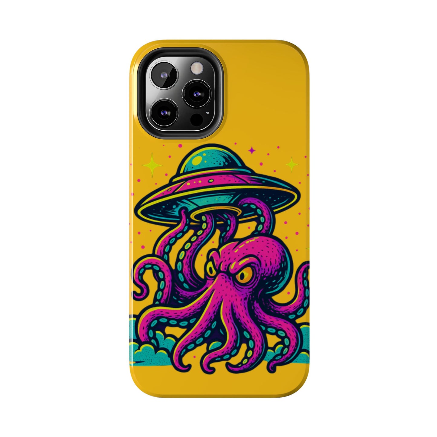 kraken Phone Case | Unique Yellow Design for Alien Lovers