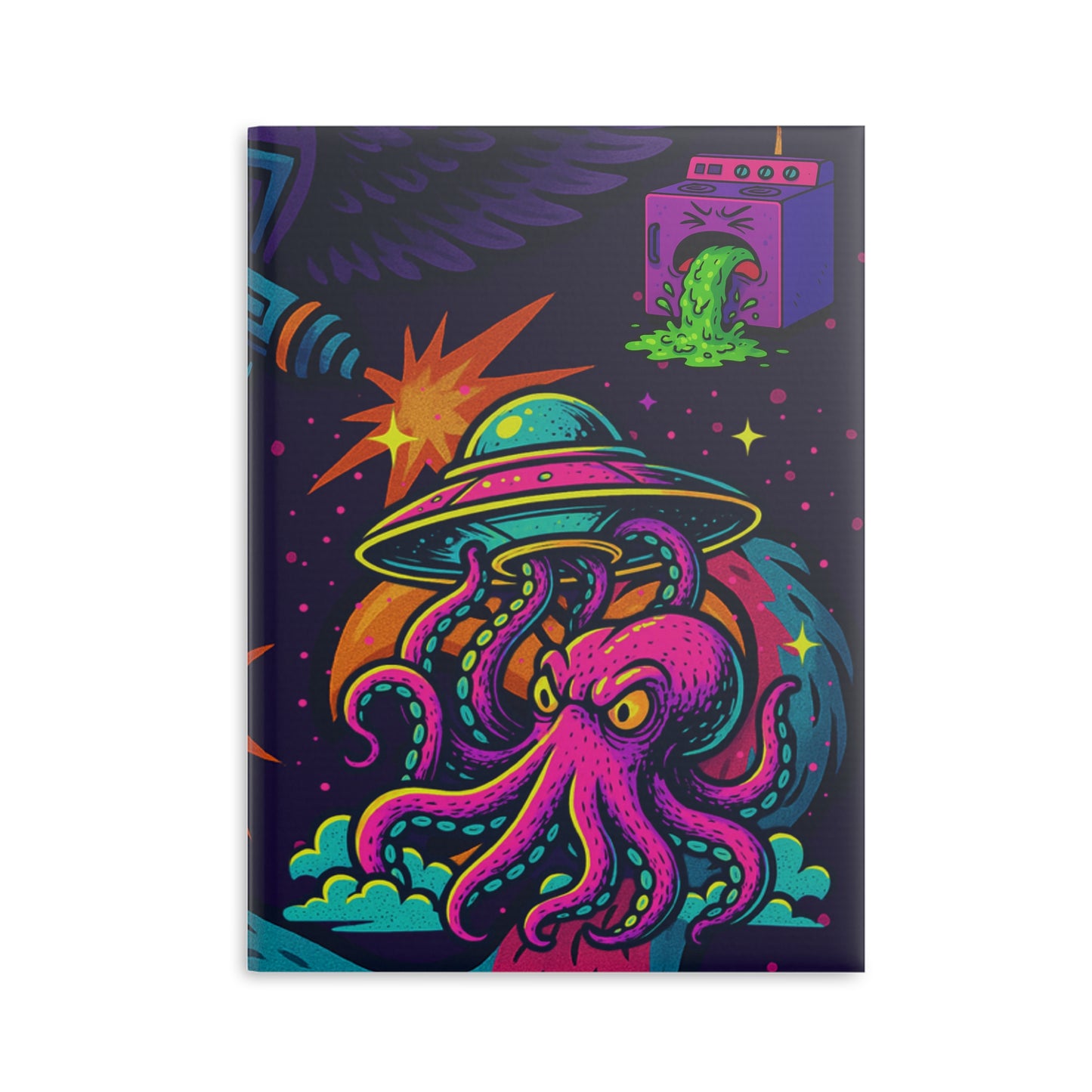 Cosmic Creature Hardcover Notebook | Quirky Alien & Octopus Design | Perfect for Creatives
