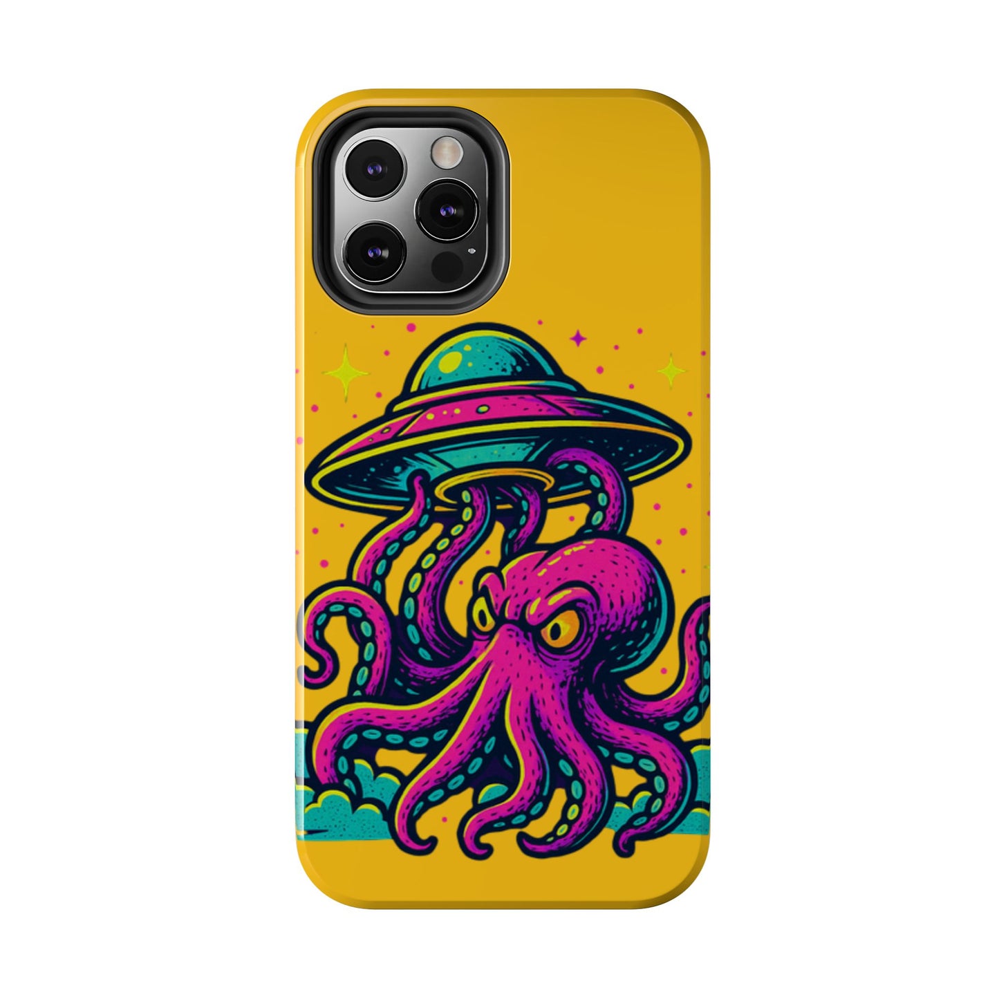 kraken Phone Case | Unique Yellow Design for Alien Lovers