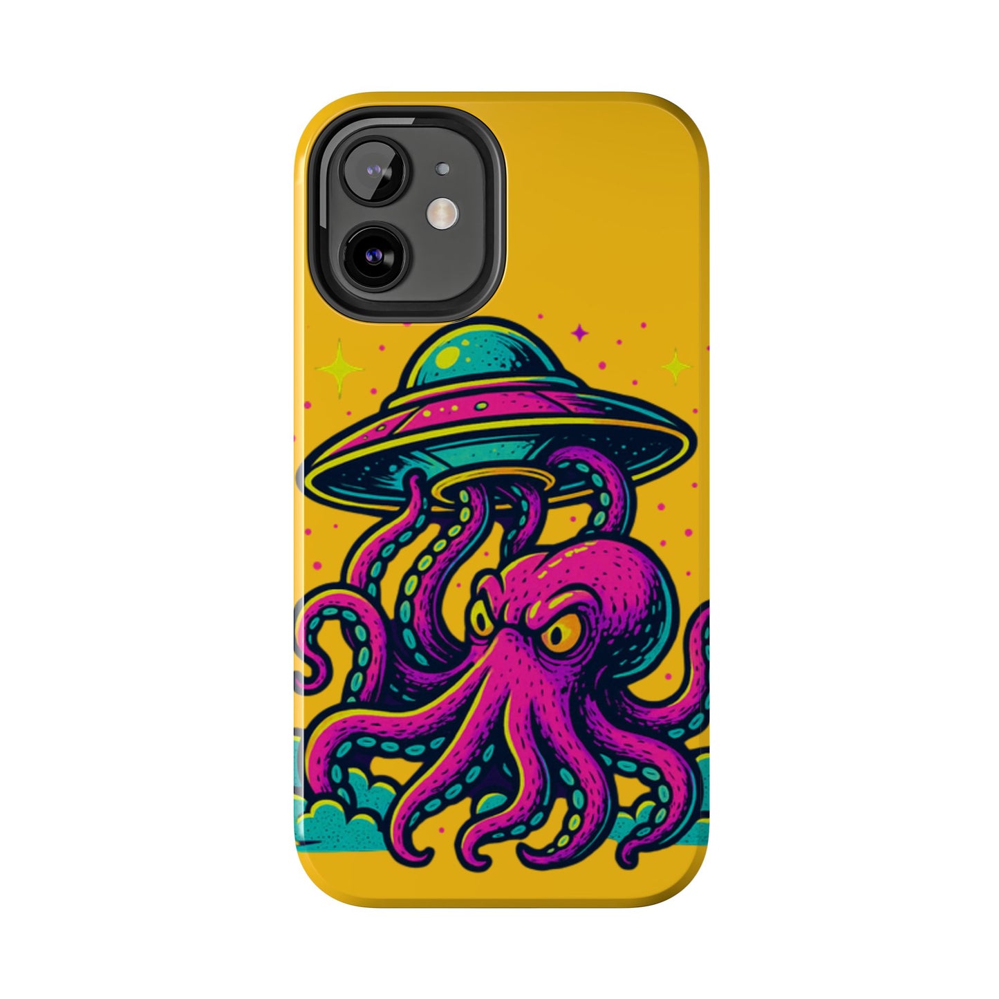 kraken Phone Case | Unique Yellow Design for Alien Lovers