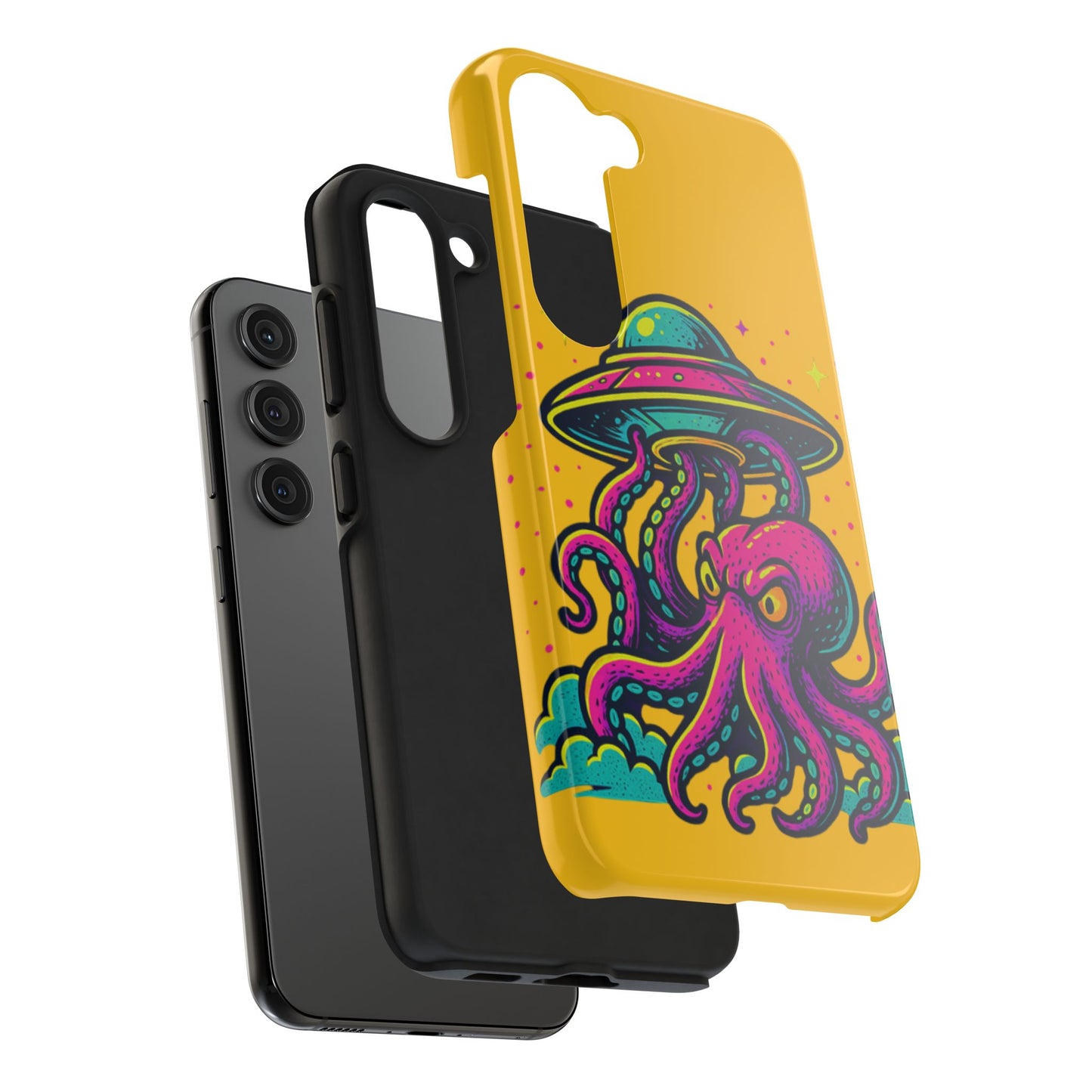 kraken Phone Case | Unique Yellow Design for Alien Lovers