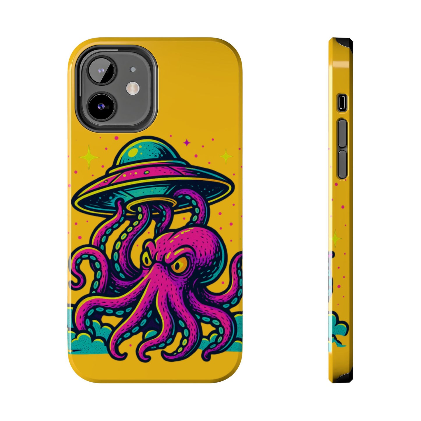 kraken Phone Case | Unique Yellow Design for Alien Lovers