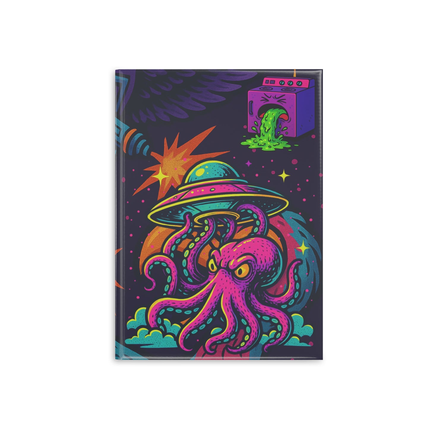 Cosmic Creature Hardcover Notebook | Quirky Alien & Octopus Design | Perfect for Creatives