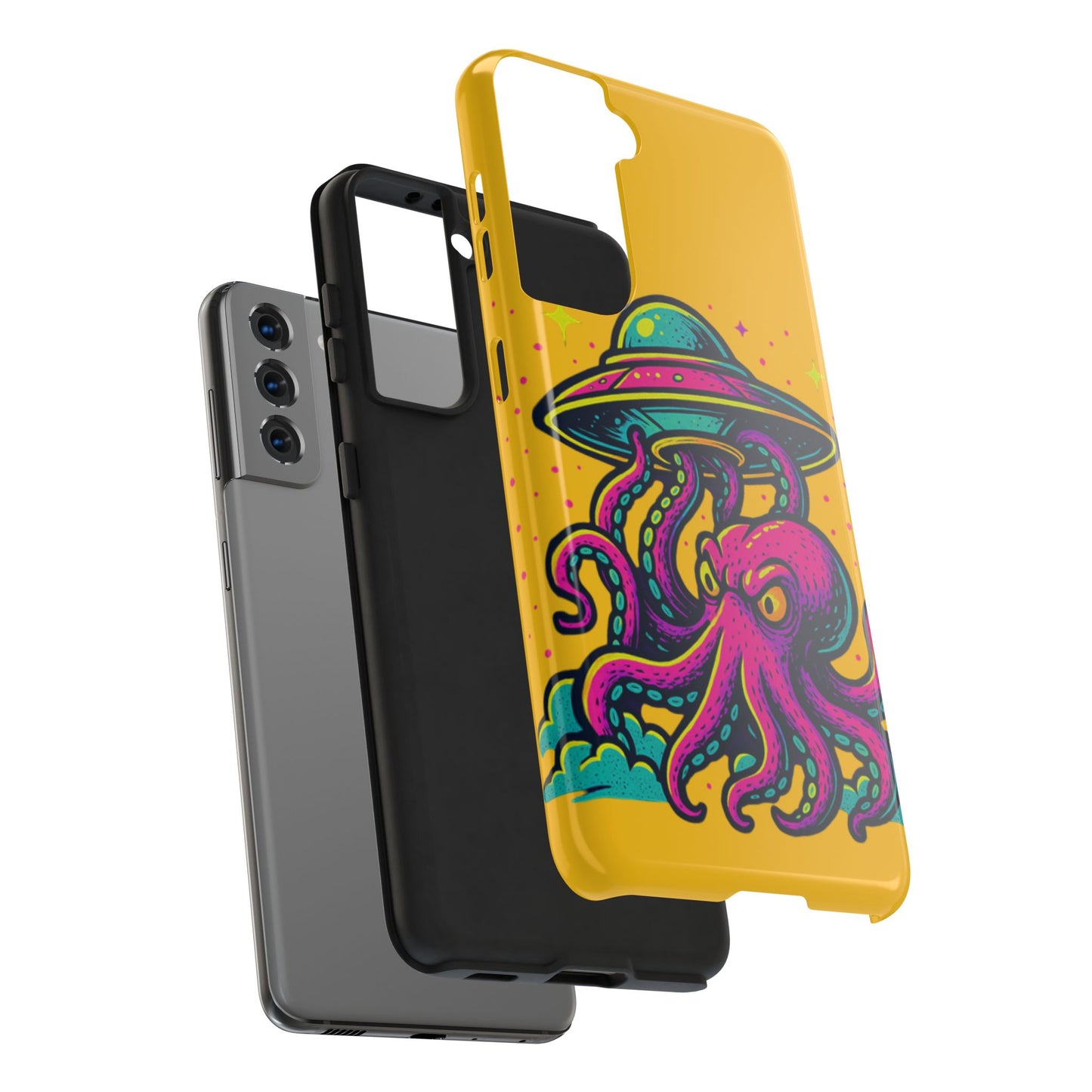 kraken Phone Case | Unique Yellow Design for Alien Lovers