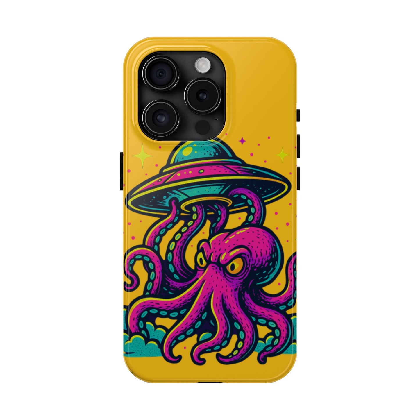 kraken Phone Case | Unique Yellow Design for Alien Lovers