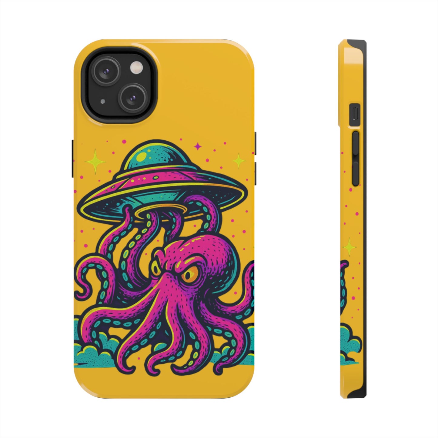 kraken Phone Case | Unique Yellow Design for Alien Lovers