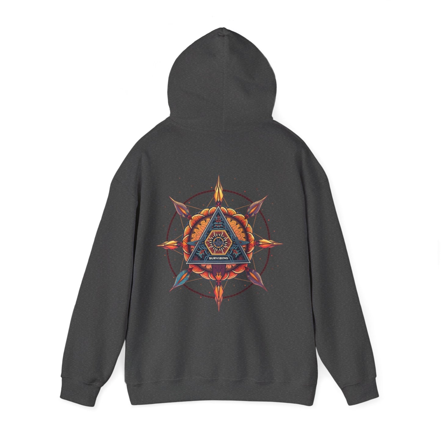 Surviving Compass Unisex Heavy Blend Hooded Sweatshirt - Cozy Spiritual Apparel