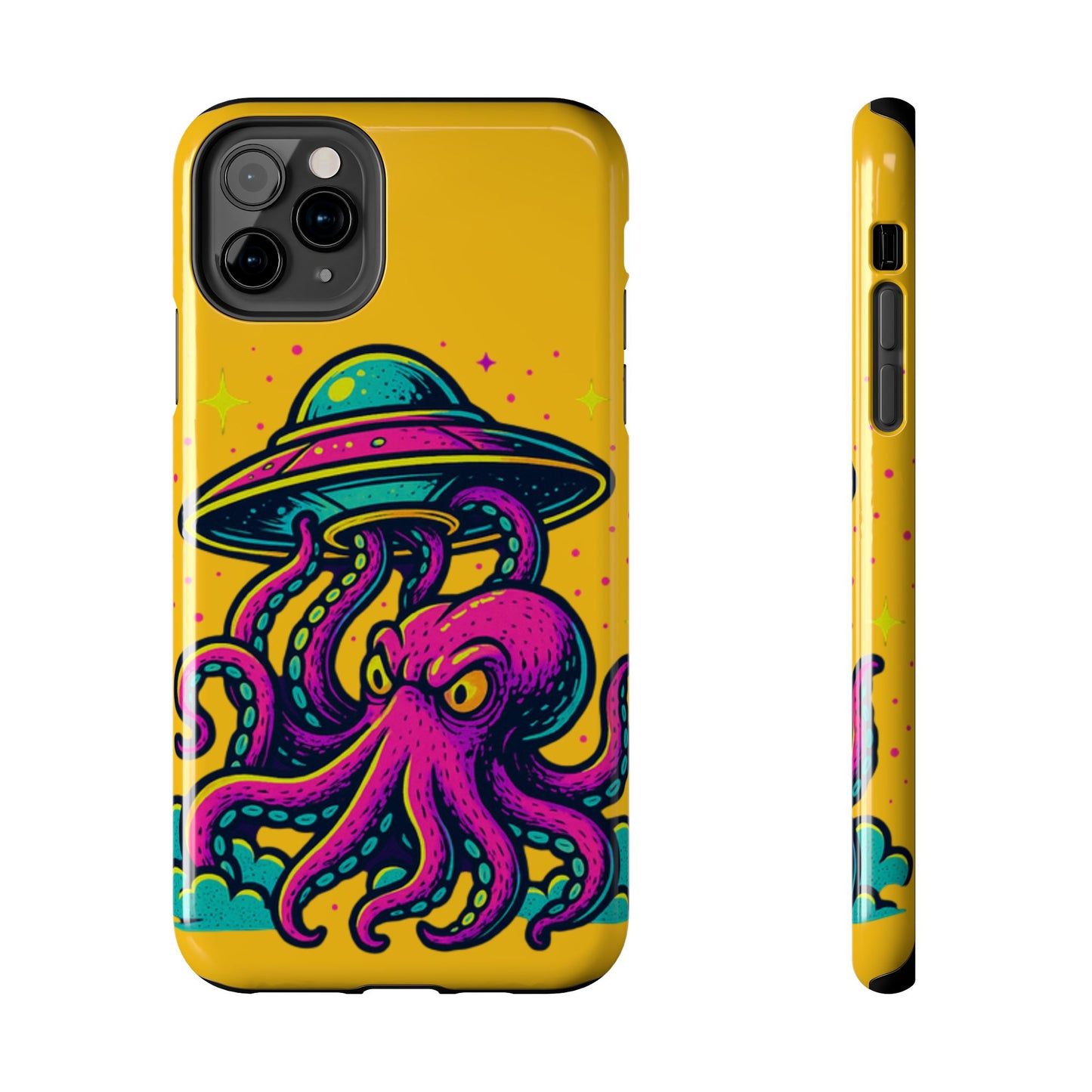 kraken Phone Case | Unique Yellow Design for Alien Lovers