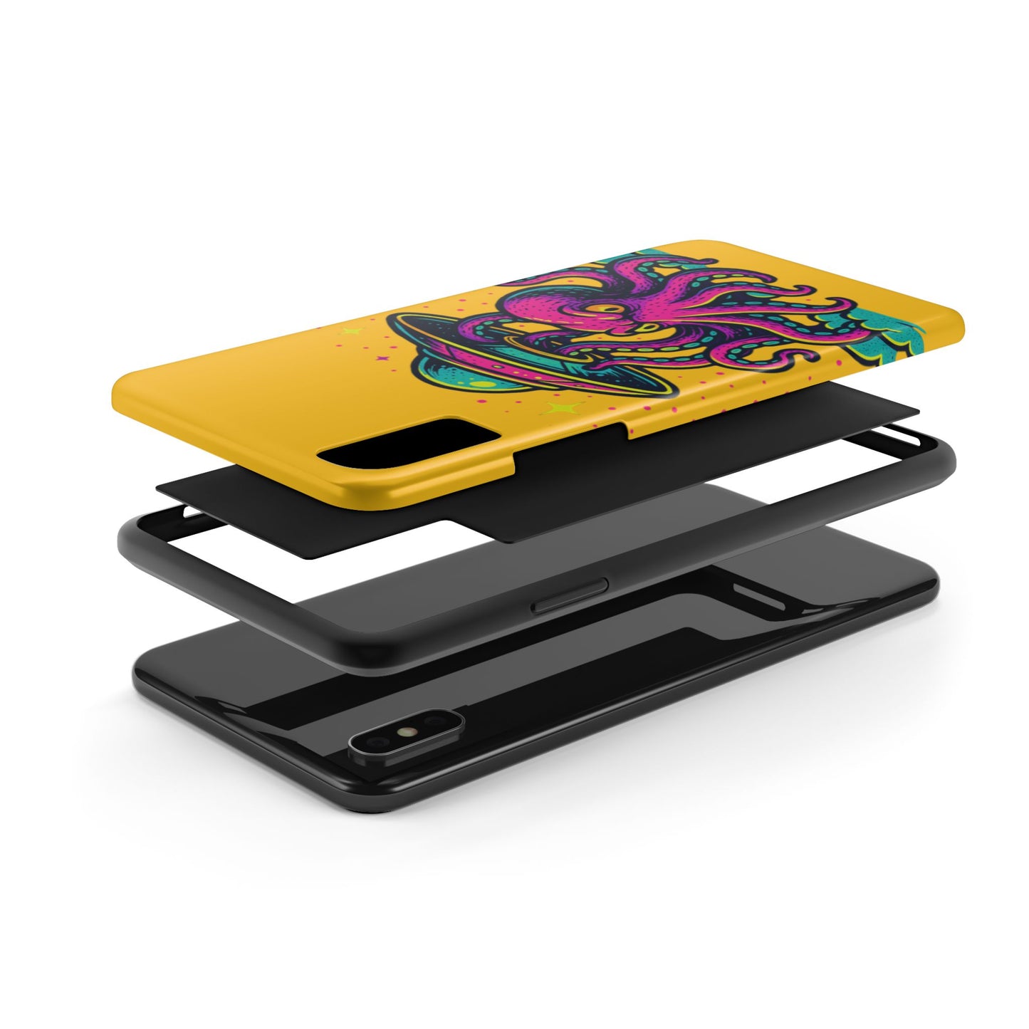 kraken Phone Case | Unique Yellow Design for Alien Lovers