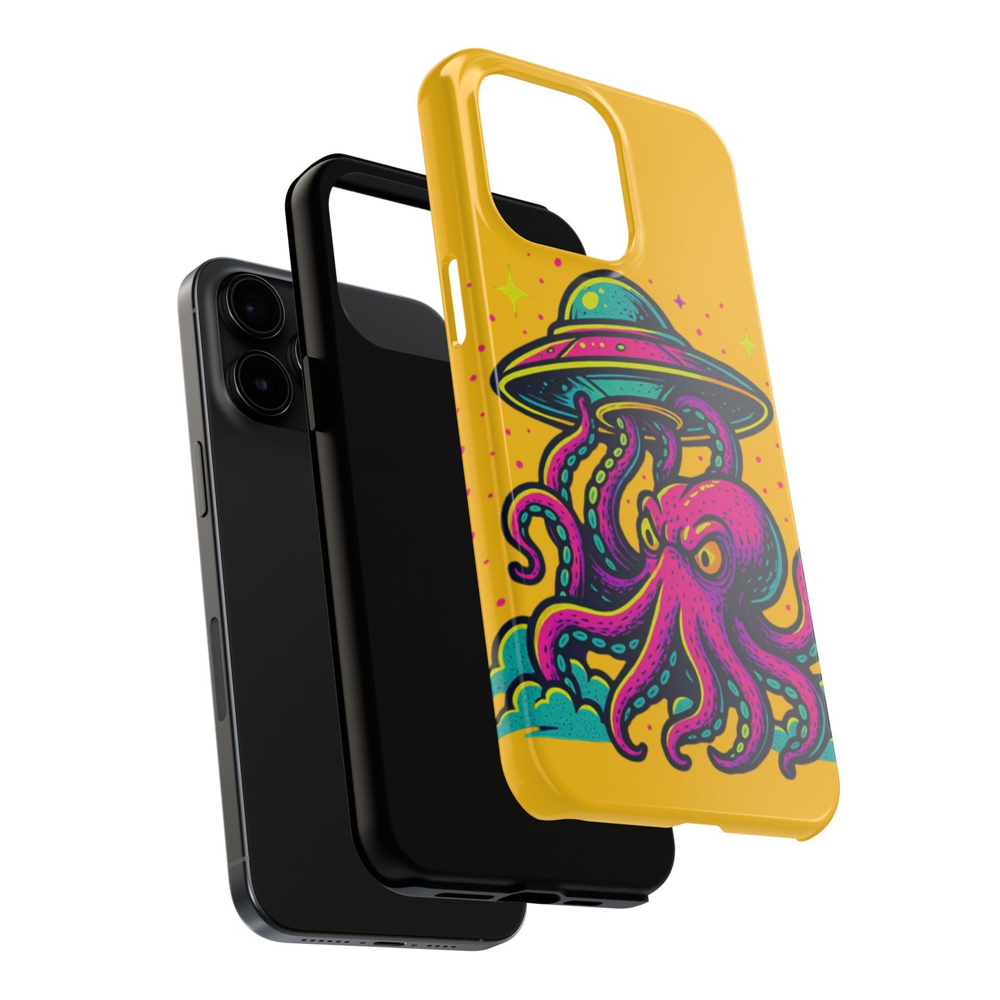 kraken Phone Case | Unique Yellow Design for Alien Lovers