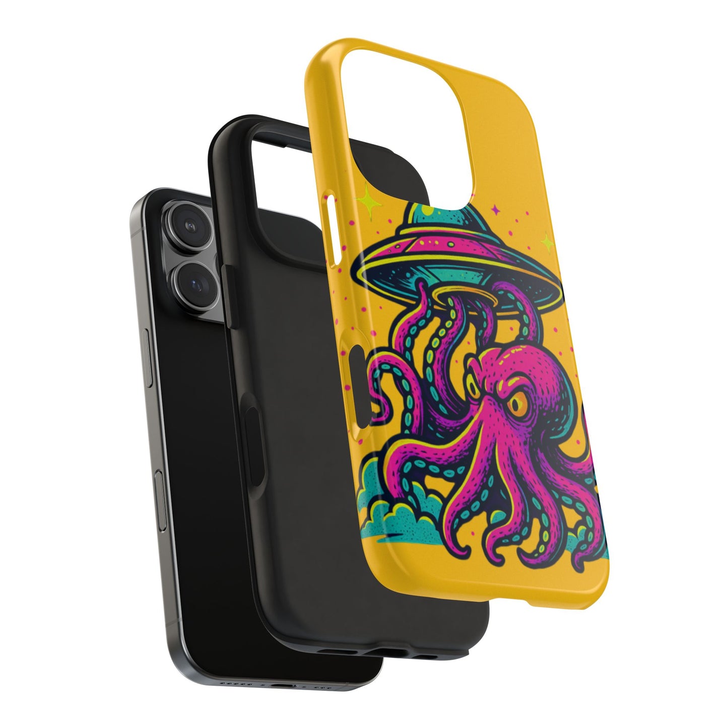 kraken Phone Case | Unique Yellow Design for Alien Lovers